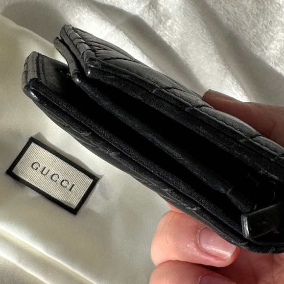 GUCCI GG MARMONT CARD CASE WALLET BLACK LEATHER - Picture 3 of 13